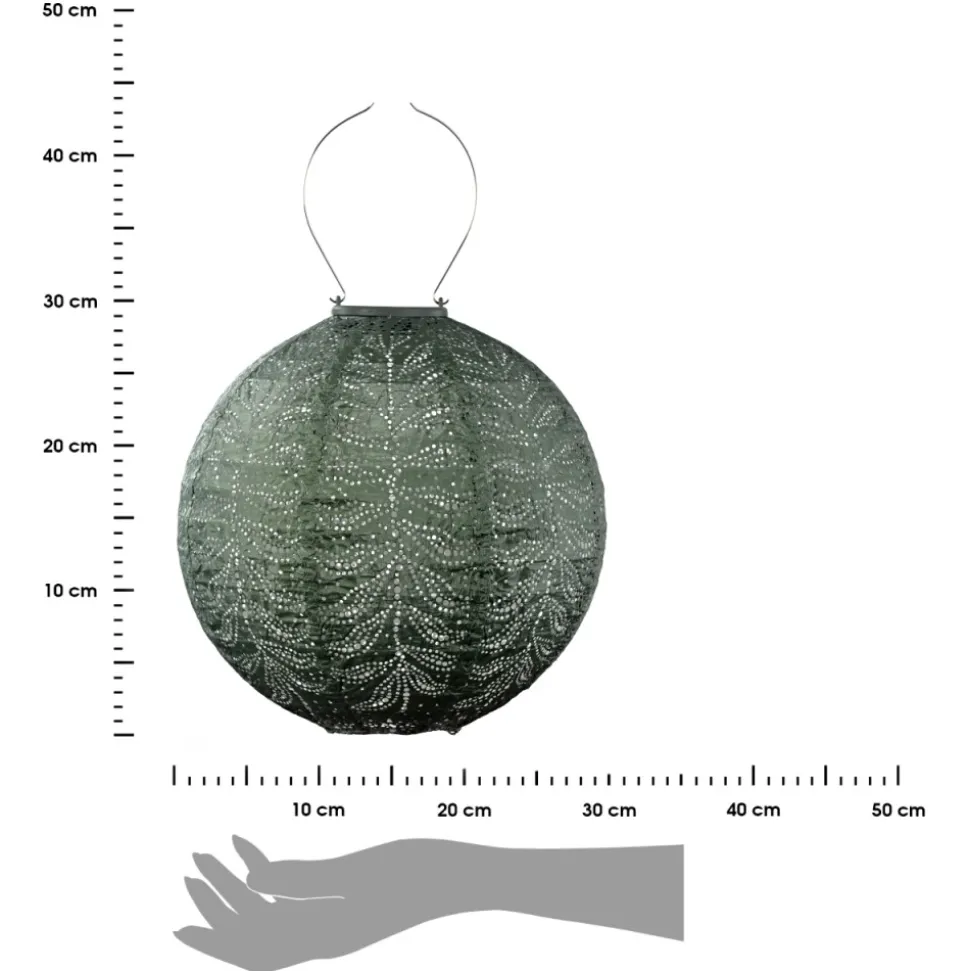 Lampion solarny Round 30 Sage Green
