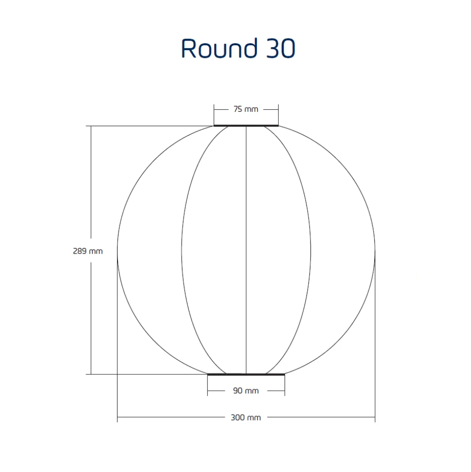 Lampion solarny Round 30 Sage Green