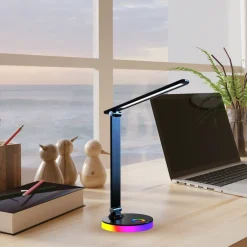 Lampka Biurkowa Bruno Black 5W LED RGB