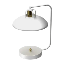 Lampka Biurkowa FELIX Biały Złoty Metalowy Klosz 1xE27 45cm