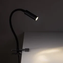 Lampka biurkowa LAGOS czarna 1xG9 na klips