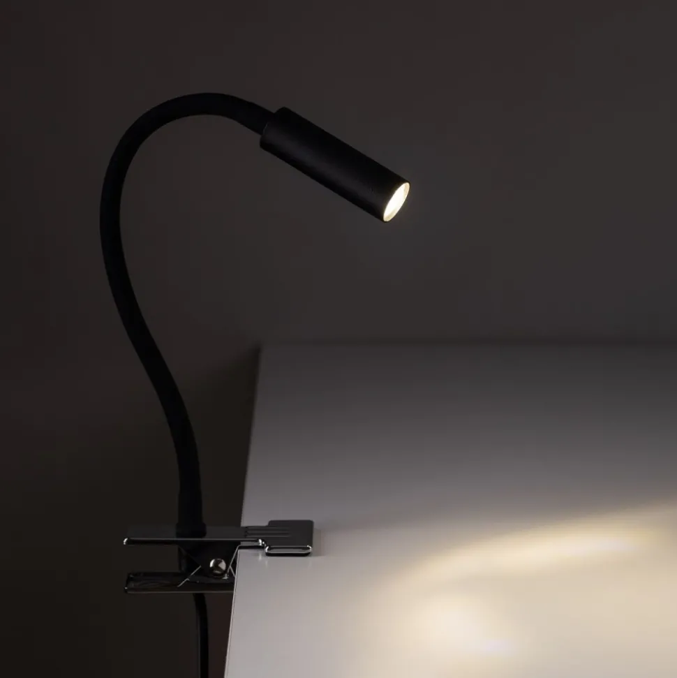 Lampka biurkowa LAGOS czarna 1xG9 na klips
