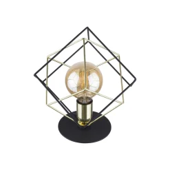 Lampka Nocna ALAMBRE Czarny Złoty 28,5 cm