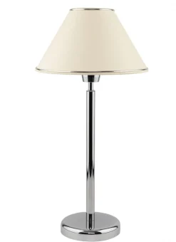 Lampka Nocna BEGAMO Srebrny Ecru Abażur 1xE27 52 cm