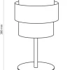 Lampka Nocna CALISTO Czarny Złoty Abażur 38cm