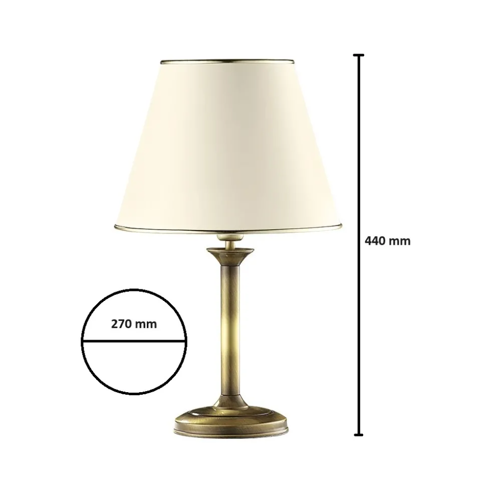 Lampka Nocna CLASSIC Patyna Ecru Abażur 1xE27 44cm