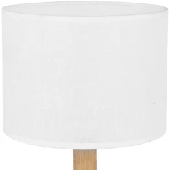 Lampka Nocna DEVA Brązowy Biały Abażur 33cm