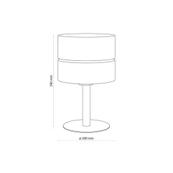 Lampka Nocna ECO Brązowy Beżowy Abażur 34cm