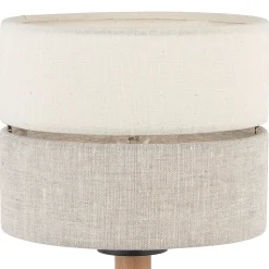Lampka Nocna ECO Brązowy Beżowy Abażur 34cm