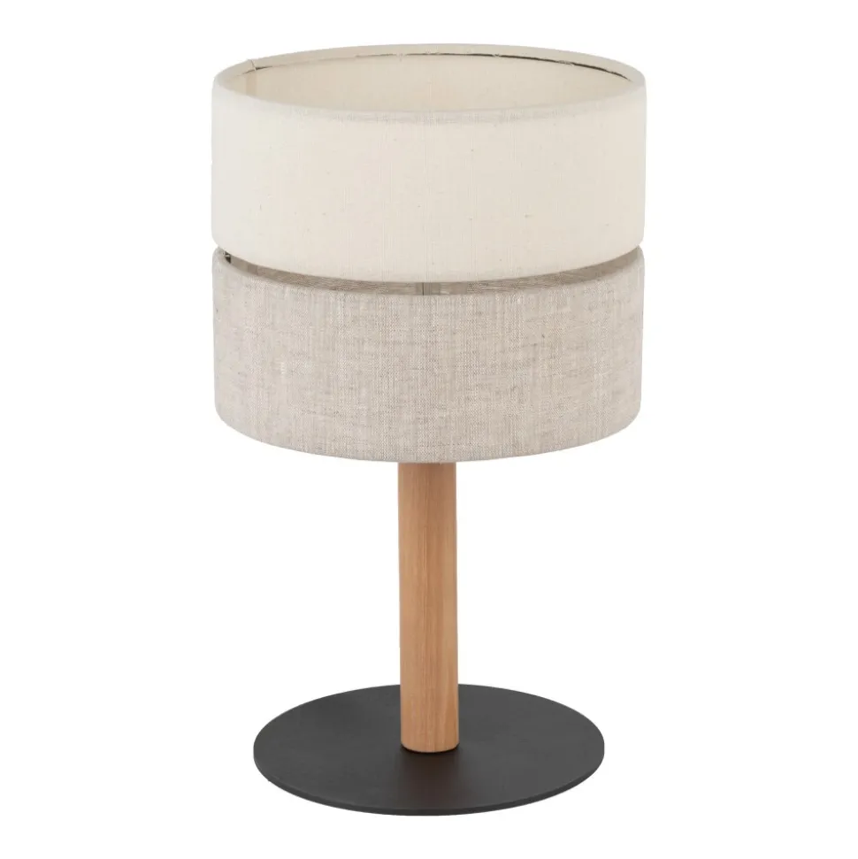Lampka Nocna ECO Brązowy Beżowy Abażur 34cm
