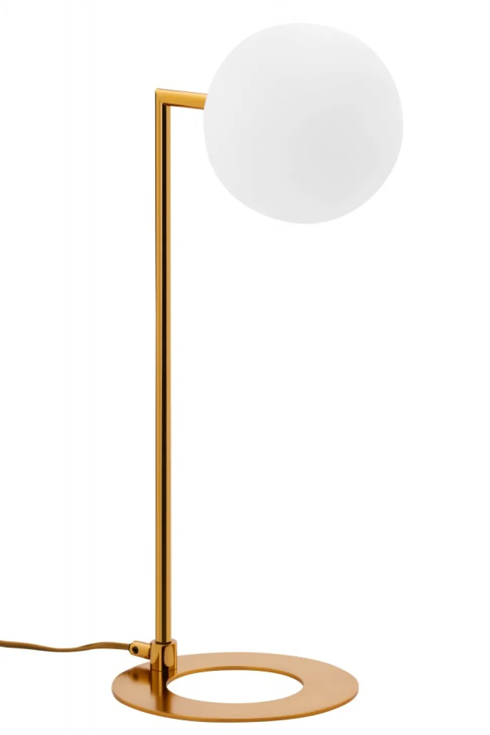 Lampka Nocna FEME Złoty Biały Szklany Klosz 1xG9 50 cm