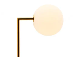 Lampka Nocna FEME Złoty Biały Szklany Klosz 1xG9 50 cm