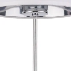 Lampka Nocna GLORY Chrom Biały Abażur 33cm