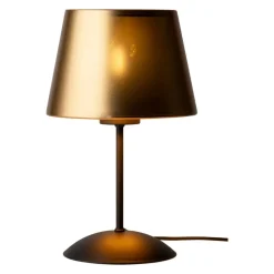 Lampka Nocna GLORY Czarny Złoty Abażur 33cm