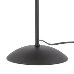 Lampka Nocna JUTA Czarny Brązowy Boho Abażur 36cm