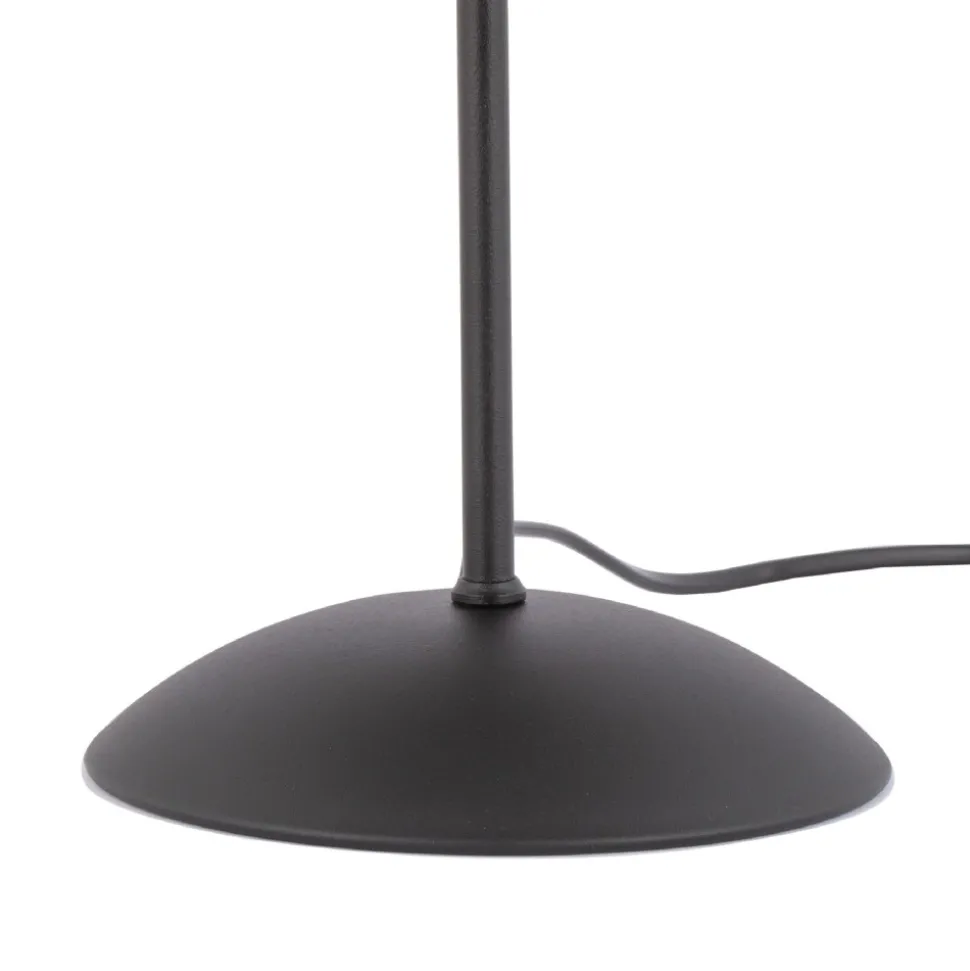 Lampka Nocna JUTA Czarny Brązowy Boho Abażur 36cm