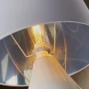 Lampka Nocna LACRIMA Biały Srebrny Abażur 67cm