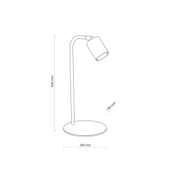 Lampka Nocna LOGAN Czarny 1xGU10 40cm