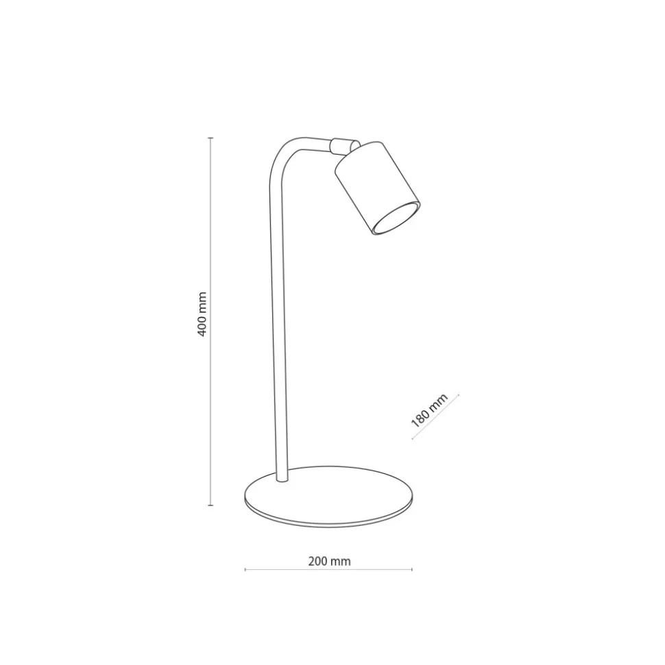 Lampka Nocna LOGAN Czarny 1xGU10 40cm