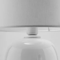 Lampka Nocna MELODY Biały Abażur 48cm