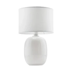 Lampka Nocna MELODY Biały Abażur 48cm
