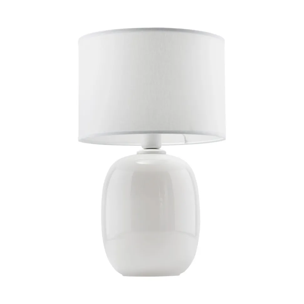 Lampka Nocna MELODY Biały Abażur 48cm