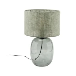 Lampka Nocna MELODY Grafitowy Zielony Abażur 48cm