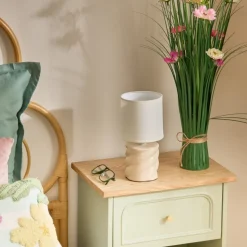 Lampka nocna Noly 27 cm kość słoniowa