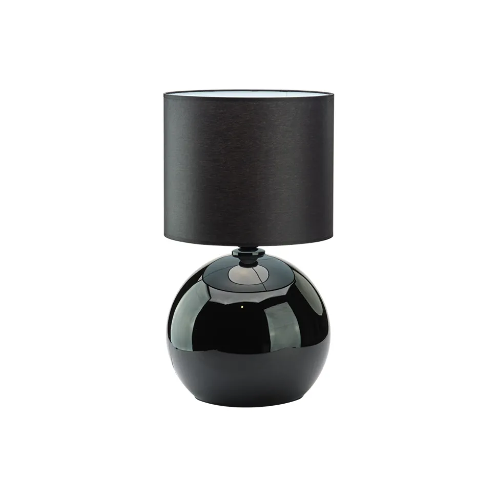 Lampka Nocna PALLA Czarny Abażur 36 cm