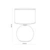 Lampka Nocna PALLA Czarny Abażur 50cm
