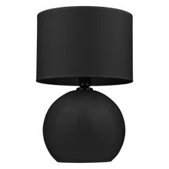 Lampka Nocna PALLA Czarny Abażur 50cm