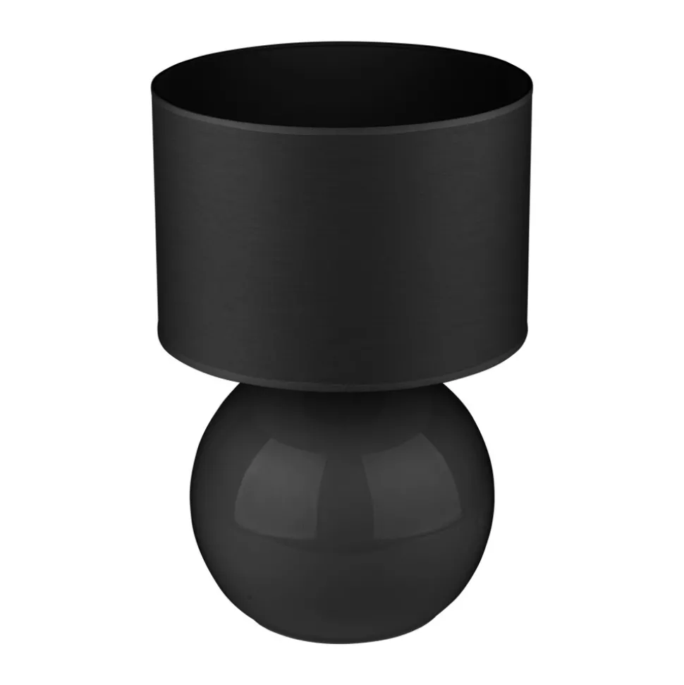 Lampka Nocna PALLA Czarny Abażur 50cm