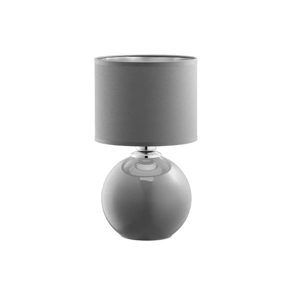 Lampka Nocna PALLA Szary Abażur 36cm
