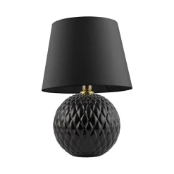 Lampka Nocna SANTANA Czarny Abażur 60 cm