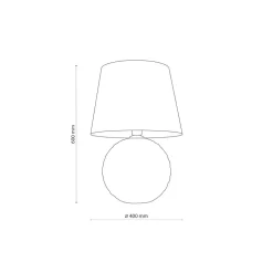 Lampka Nocna SANTANA Czarny Abażur 60 cm
