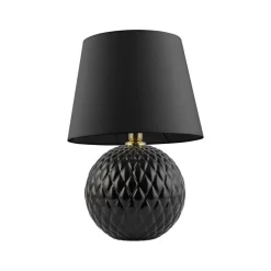 Lampka Nocna SANTANA Czarny Abażur 60 cm