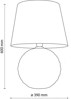 Lampka Nocna SANTANA Miętowy Beżowy Abażur 60cm