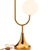 Lampka Nocna SELEN Złoty Biały Szklane Klosze 2xG9 73 cm