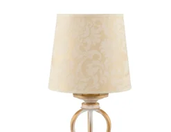 Lampka Nocna SOFIA Złoty Beżowy Abażur 1xE27 45 cm