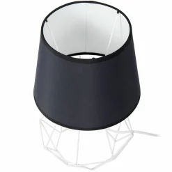 Lampka nocna stołowa Diament biel czerń
