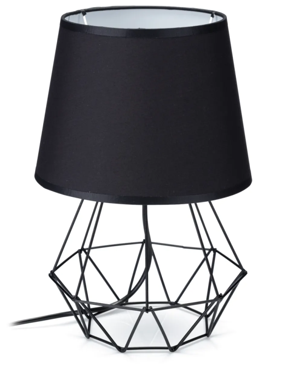 Lampka nocna stołowa Diament czarna