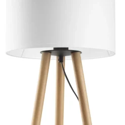 Lampka Nocna TOKYO Brązowy Biały Abażur 52cm