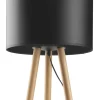 Lampka Nocna TOKYO Czarny Brązowy Abażur 52cm