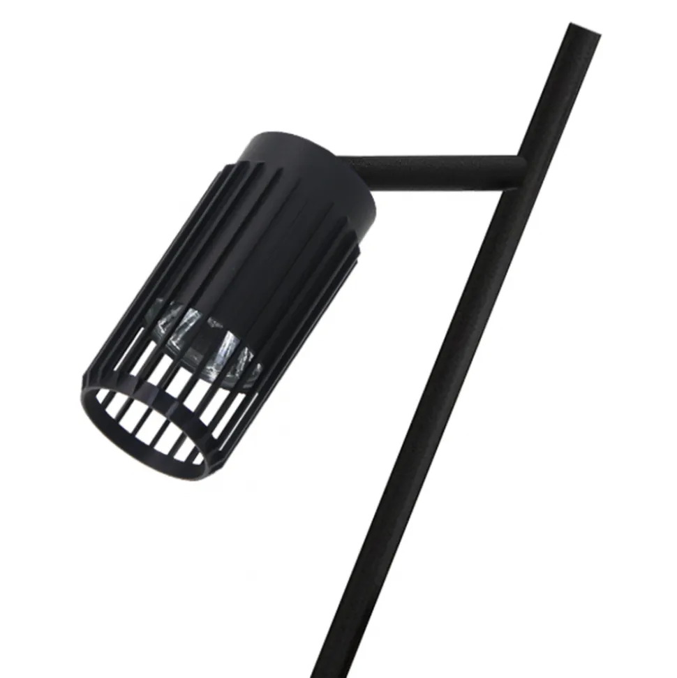 Lampka Nocna VERTICAL Regulowana Czarny Metalowy Klosz 1xGU10 42cm