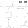 Lampka Stołowa ALICE Czarny Złoty Abażur 1xE27 40,5cm