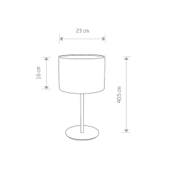Lampka Stołowa ALICE Czarny Złoty Abażur 1xE27 40,5cm