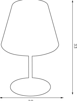 Lampka Stołowa ARDEN Biały Abażur Stożek 1xE27 33cm