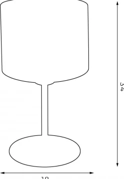 Lampka Stołowa ARDEN Czarny Złoty Abażur 1xE27 34cm
