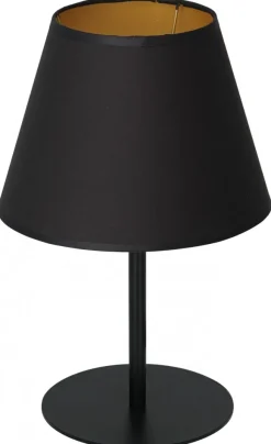 Lampka Stołowa ARDEN Czarny Złoty Abażur Stożek 1xE27 33cm