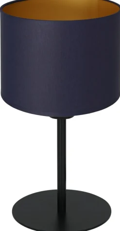Lampka Stołowa ARDEN Niebieski Złoty Abażur 1xE27 34cm